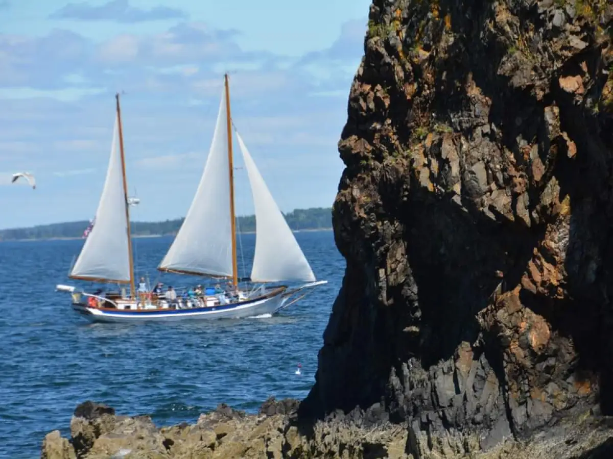 a small boat in a body of water