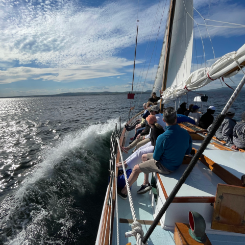 people sailing on a boat