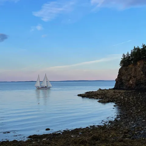 a boat on a body of water