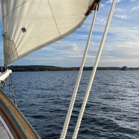 a boat on a body of water