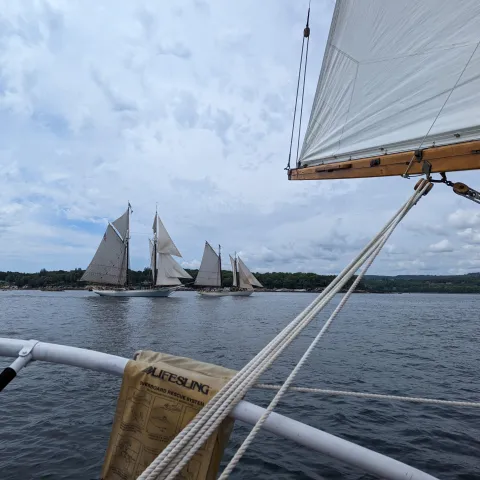 a ship in a body of water