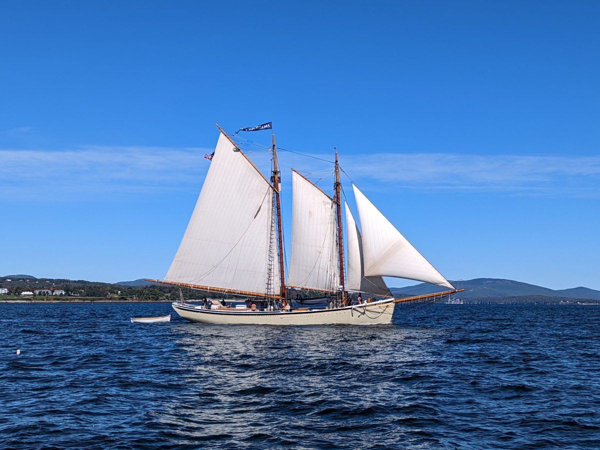 a boat in a large body of water