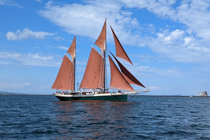 a boat in a large body of water