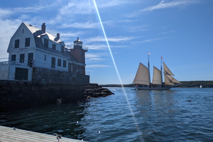 a small boat in a body of water